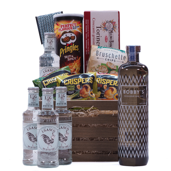 Ajándékcsomag, ajándékkosár névnapra - Gin Tonic party kosár | Ajandekcsomagkuldes.hu